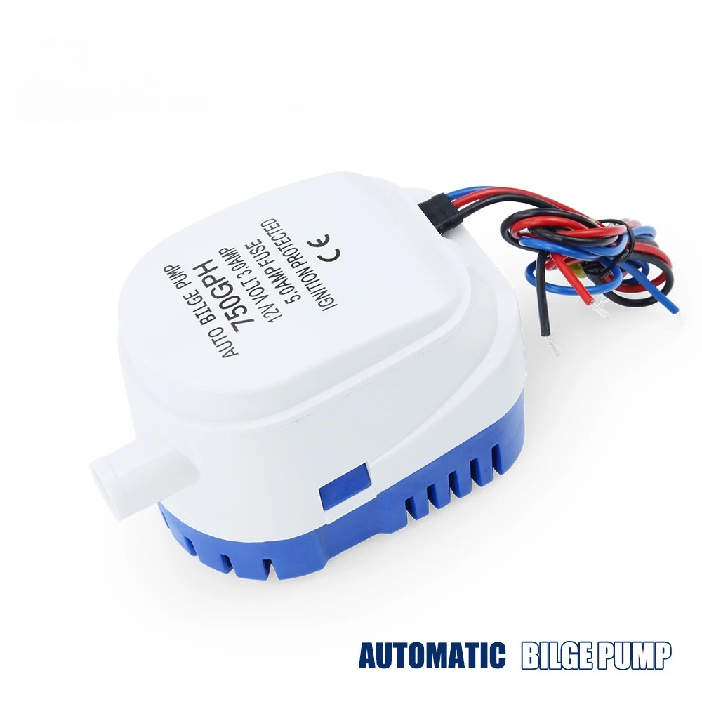 DC 12V 24V 750GPH 1100GPH Automatic Water Bilge Pump For Boat Submersible with Float Switch Marine / Bait Tank / Fish