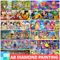 AB Northern Lights Disney Themed Mickey Mouse Diamond Painting 5D Full Embroidery Set Cross Embroidery Mosaic Image Home Decor