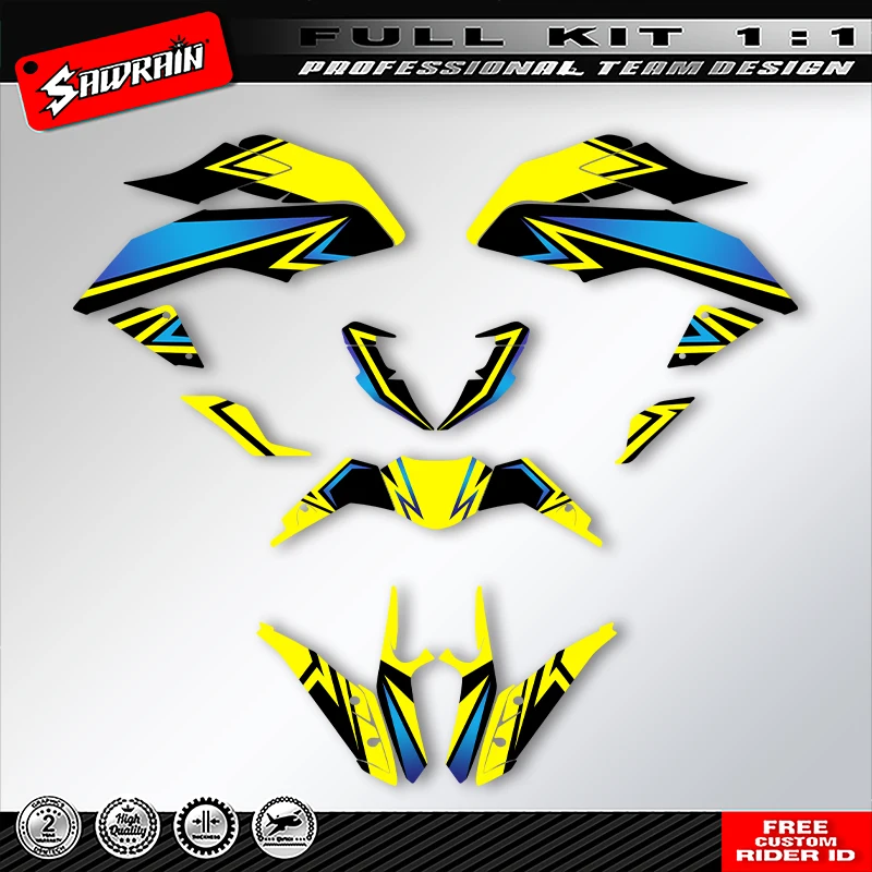 

Sawrain Motorcycle Graphics Backgrounds Decals Stickers Kit Number Name Custom For KTM DUKE 125 390 2017 2018 2019 2020 006