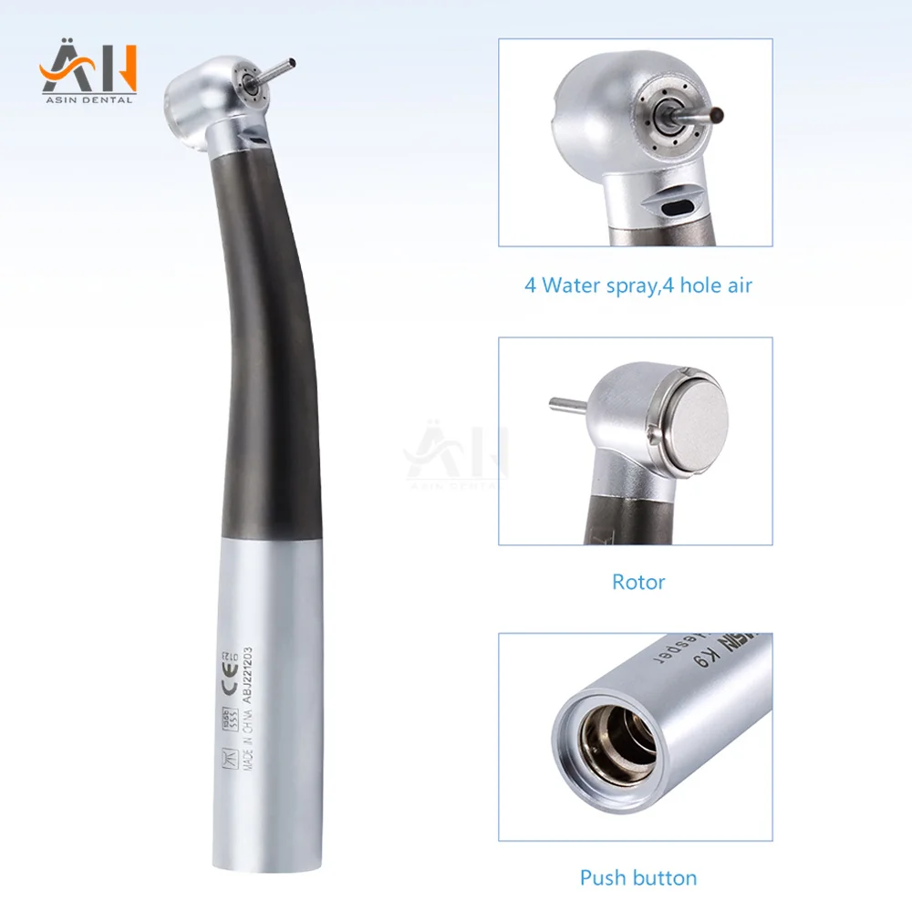 

Titanium Alloy Dental high speed handpiece K9T Torque head For Kavo type quick coupler air turbine hand piece with fiber optic