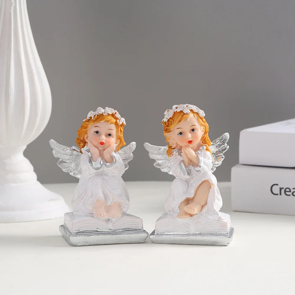 

Creative statue gift angel cute girl resin craft holiday gift home desk ornament