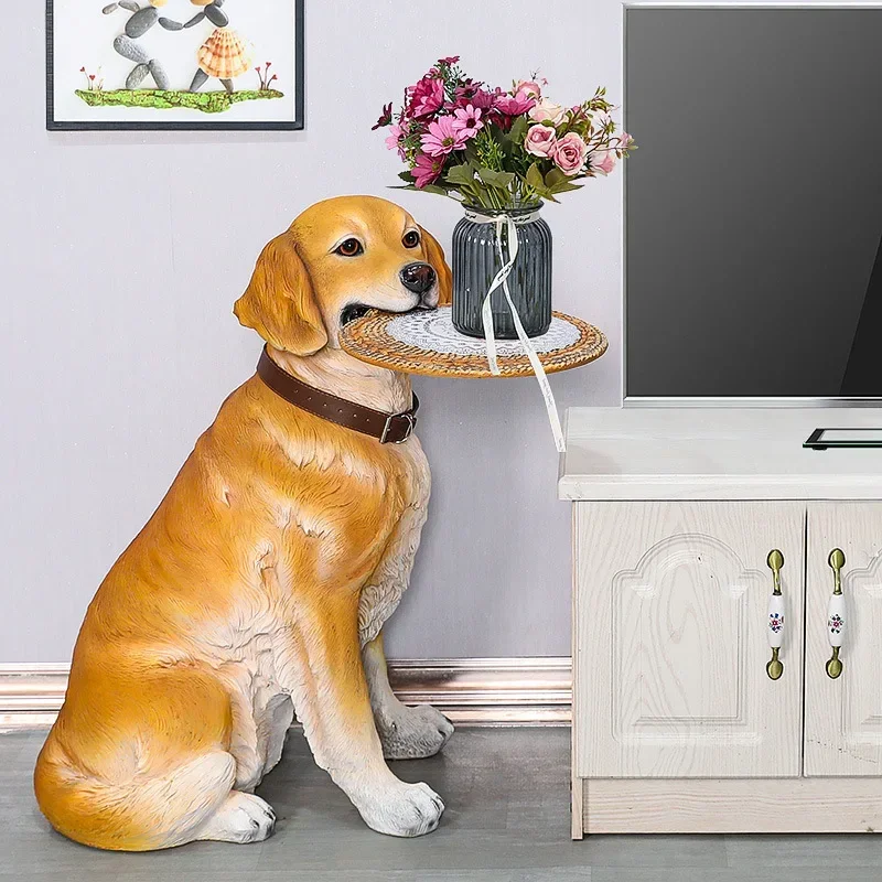 

Nordic Room Decor Large Dog Statue Living Room Home Decoration Accessories Simulation Animal Sculptures and Figurines