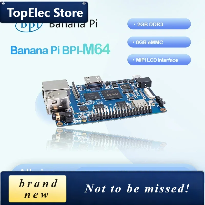 TopElec Banana Pi BPI-M64 AllWinner A64 64 Bit Quad-core Mini Single Board Computer Open Source Hardware