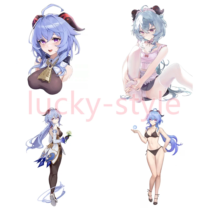 

Cute Anime Girl Ganyu Genshin Impact Car Sticker Car Bumper Laptop Helmet Decal PVC Waterproof Anime Assessoires Decoration