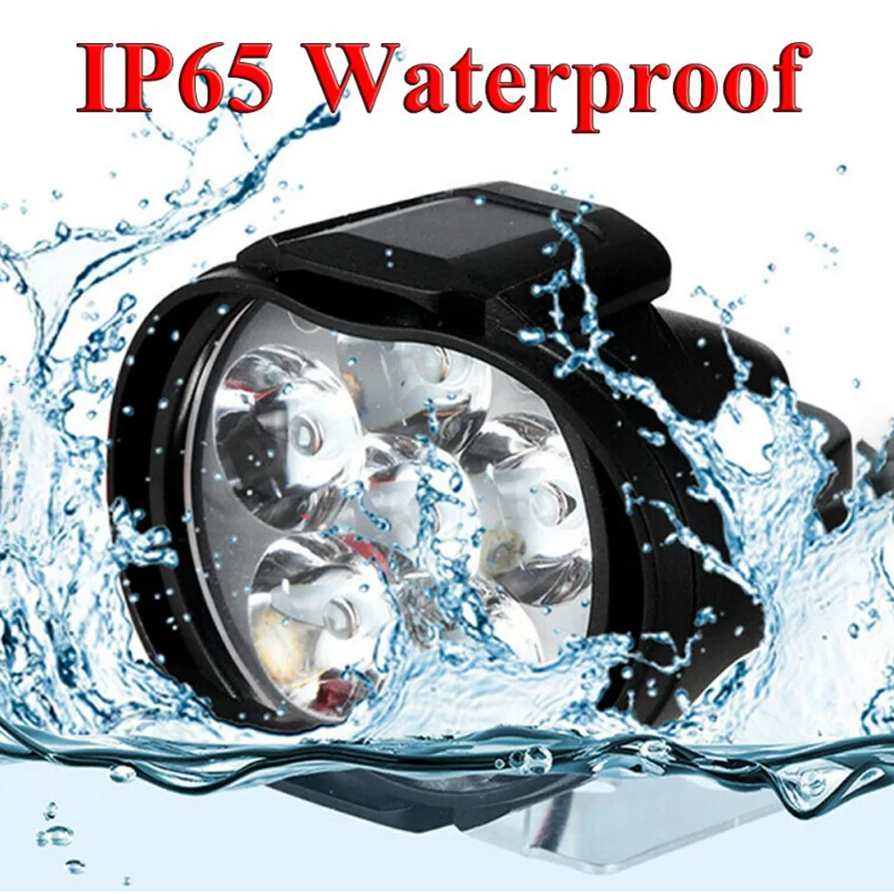 2 pcs Motorcycle Headlights LED White Super Bright 6LED Working Front Light Motorbike Fog Lamp 1600LM Scooters Spotlight