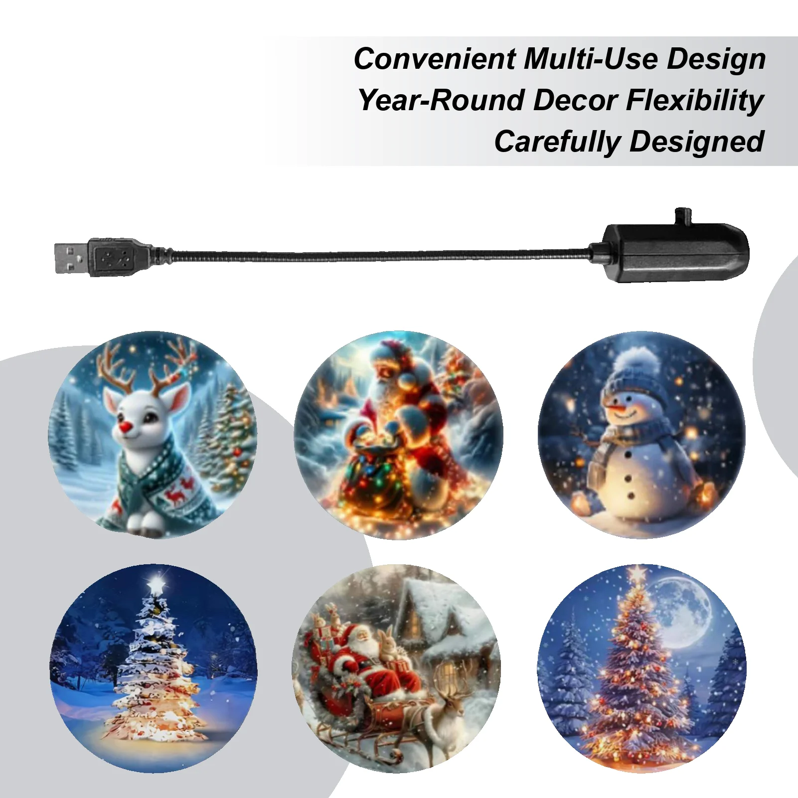 Christmas LED Projektor 3 Patterns LED USB Rechargeable Christmas Party Decorations For Birthday Party Yard Offices