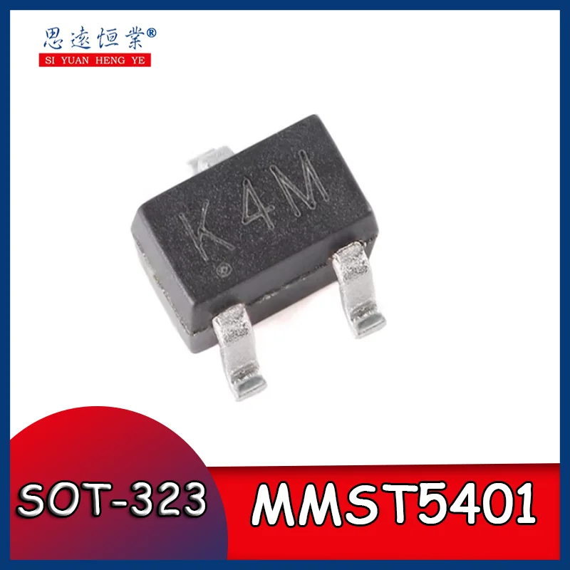 50pcs Original genuine NPN digital transistor MMST5401 K4M SOT-323 150V 600mA PNP transistor