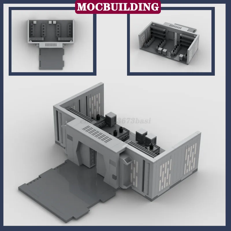 MOCBUILDING Raum Wars Außen Korridor System Armory Zimmer Gebäude Modell Baustein Montage MOC Sammlung Spielzeug Geschenk 7