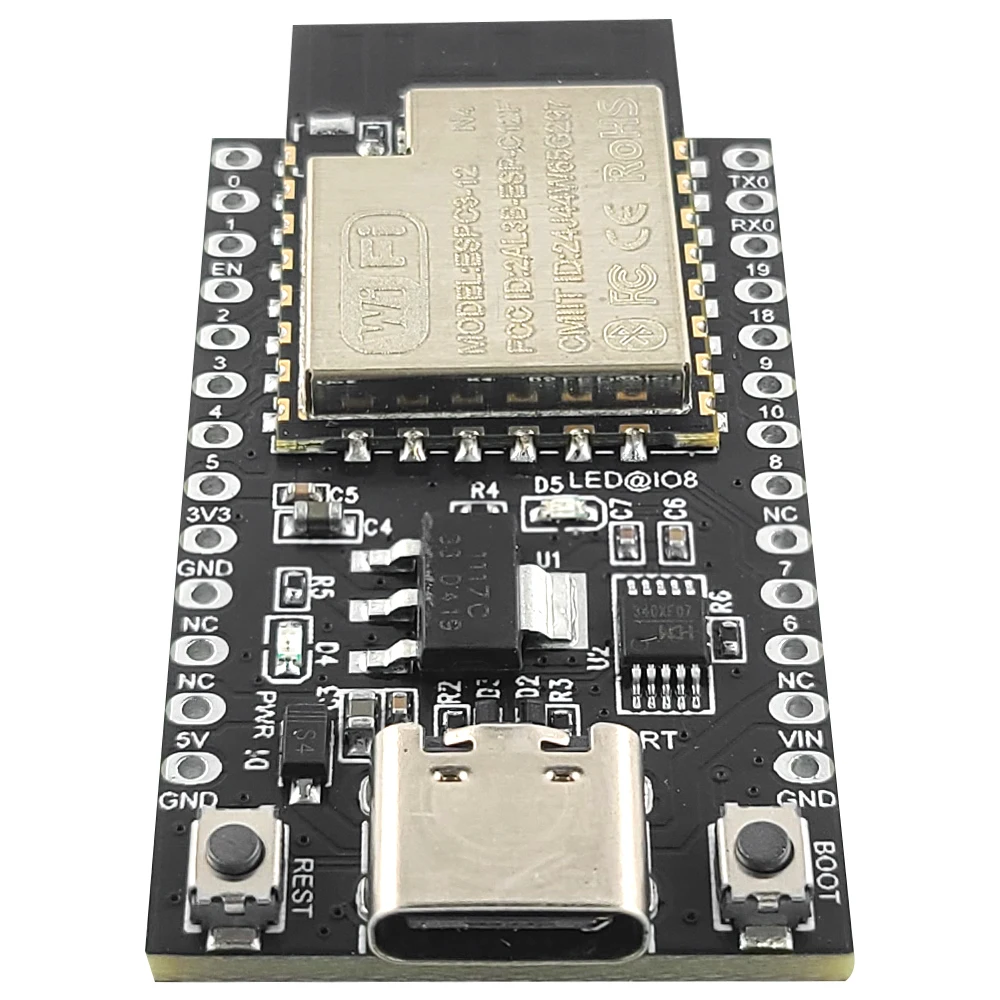 Плата разработки ESP32 C3 Модуль Wi-Fi BT RISC-V 32-битный одноядерный ESP32-C3 N4 4 МБ флэш-памяти TYPE-C 26PIN