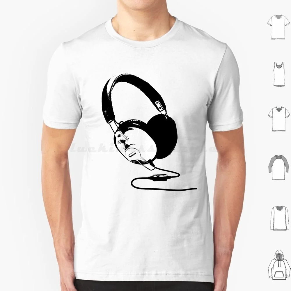 

Headphones T Shirt Big Size 100% Cotton Headphones N Roll Grunge Punk Vintage Retro 1960s 1970s 1980s 1990s 2000s Y2k Downtown