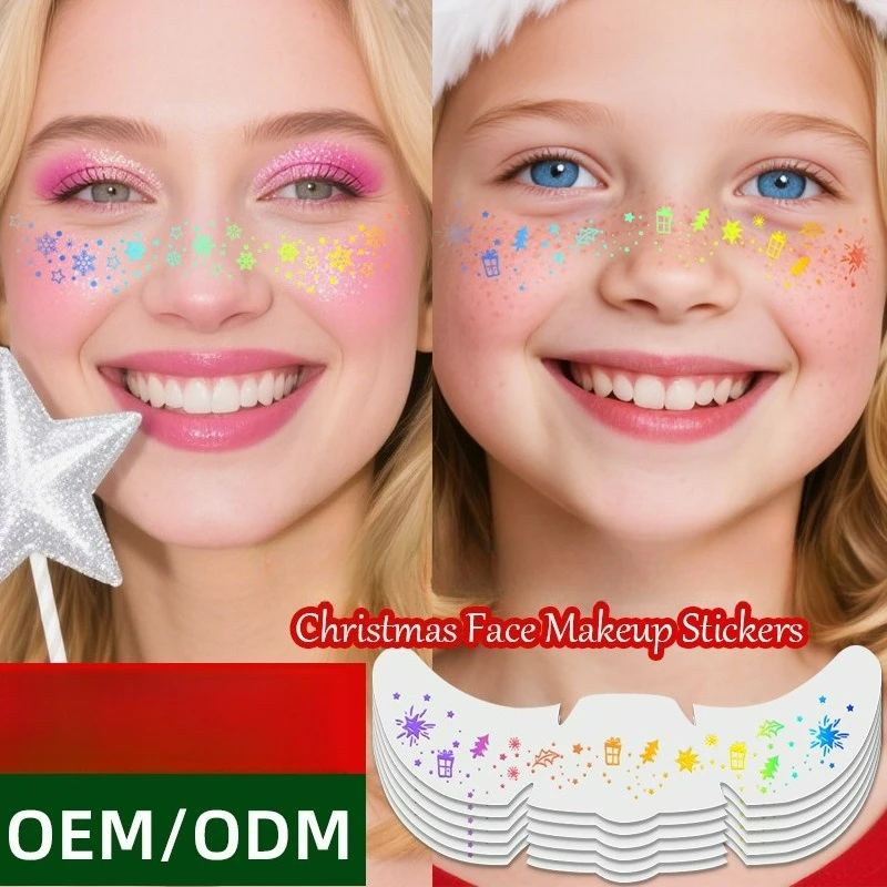 

Christmas Makeup Face Temporary Tattoos,Tattoo Stickers,Waterproof Long-Lasting,Fake Tattoo,body art for Party Festival