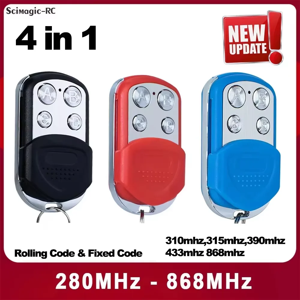 Clone Copy APRIMATIC TR4 TM4 TXM Garage Door Key Fob Remote Control Multi-Frequency 280-868MHz Fixed Rolling Code Controller