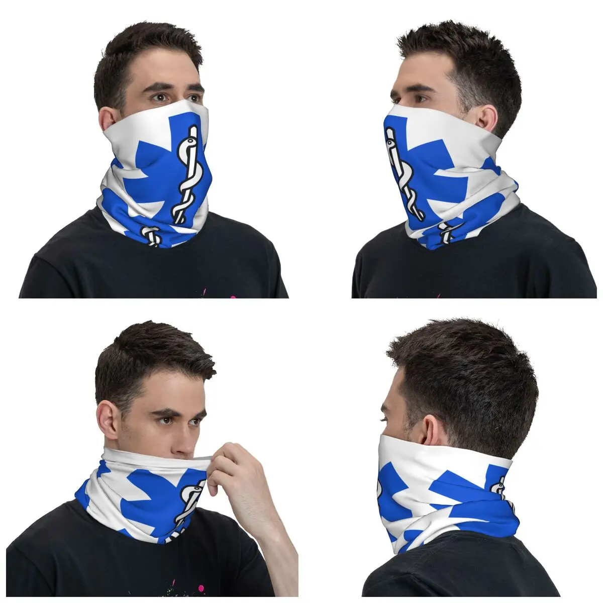 Emt Star Of Life Bandana Neck Gaiter for Ski Cycling Women Men Wrap Scarf Paramedic Doctor Ambulance Balaclava Warmer