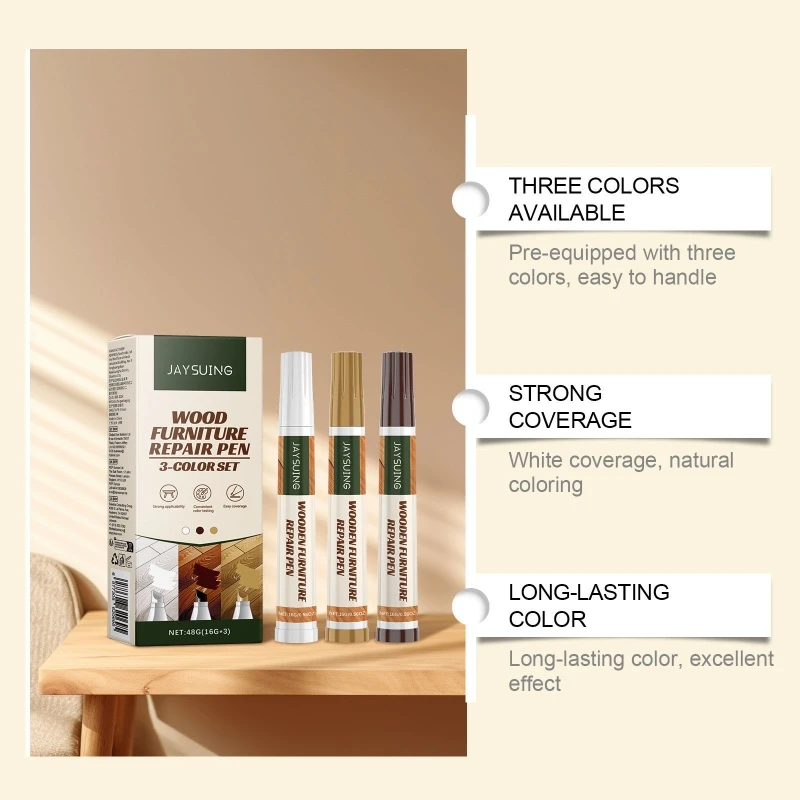 قلم إصلاح الخدوش الخشبية، قلم أثاث للتهذيب، قلم إصلاح الأثاث للبقع والخدوش وطاولة الأرضية الخشبية