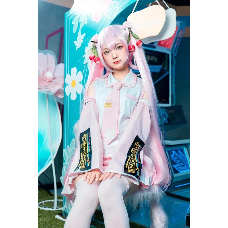 Anime Vocaloid Miku cosplay seksowne kobiety odgrywanie ról japonia sukienka midi początkujący przyszłość kostium impreza z okazji Halloween śliczne peruki mundury