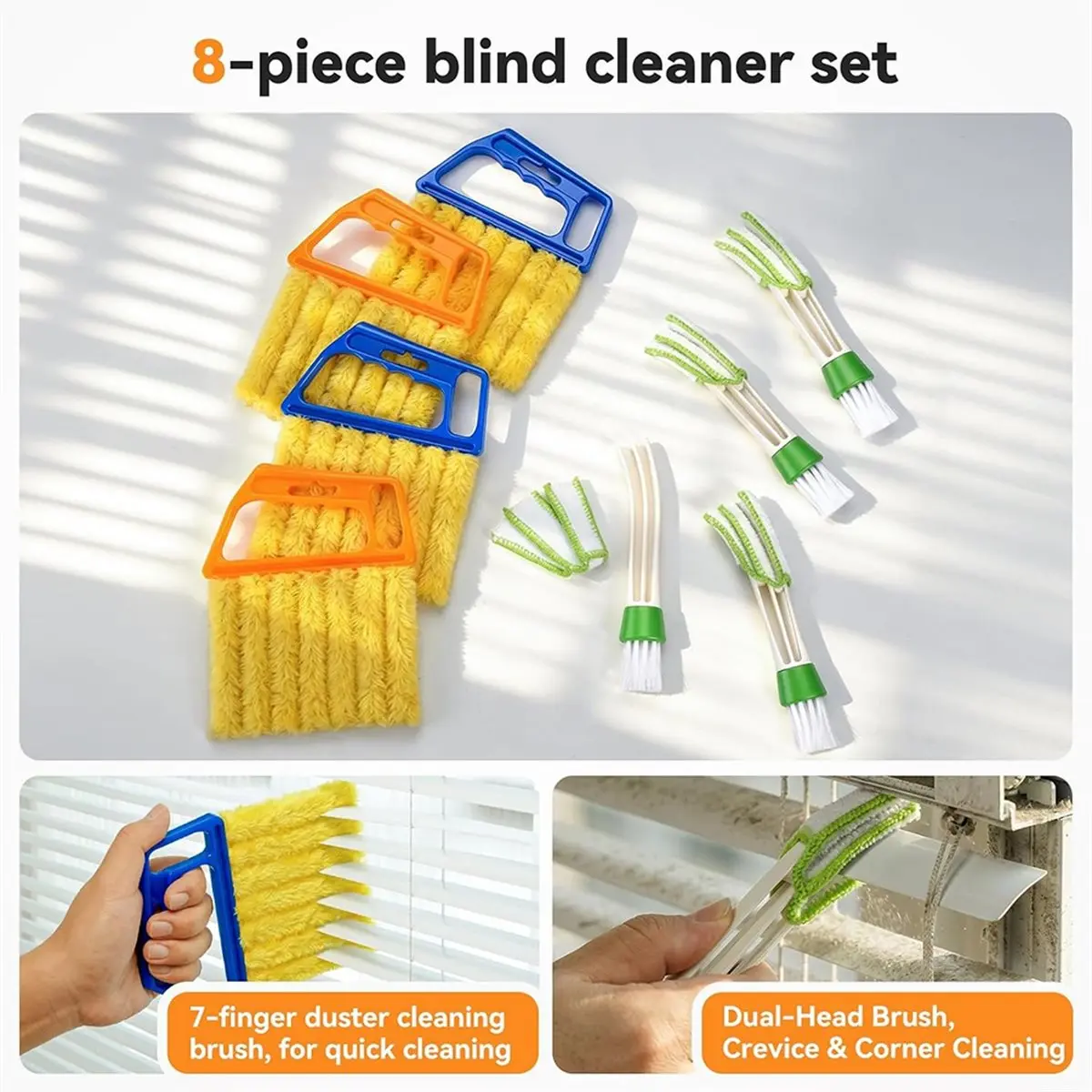 Window Blind Cleaner Duster Tool,Blind Duster Removable and Washable, Cleaning Tools for Window Shutters & Air Vent