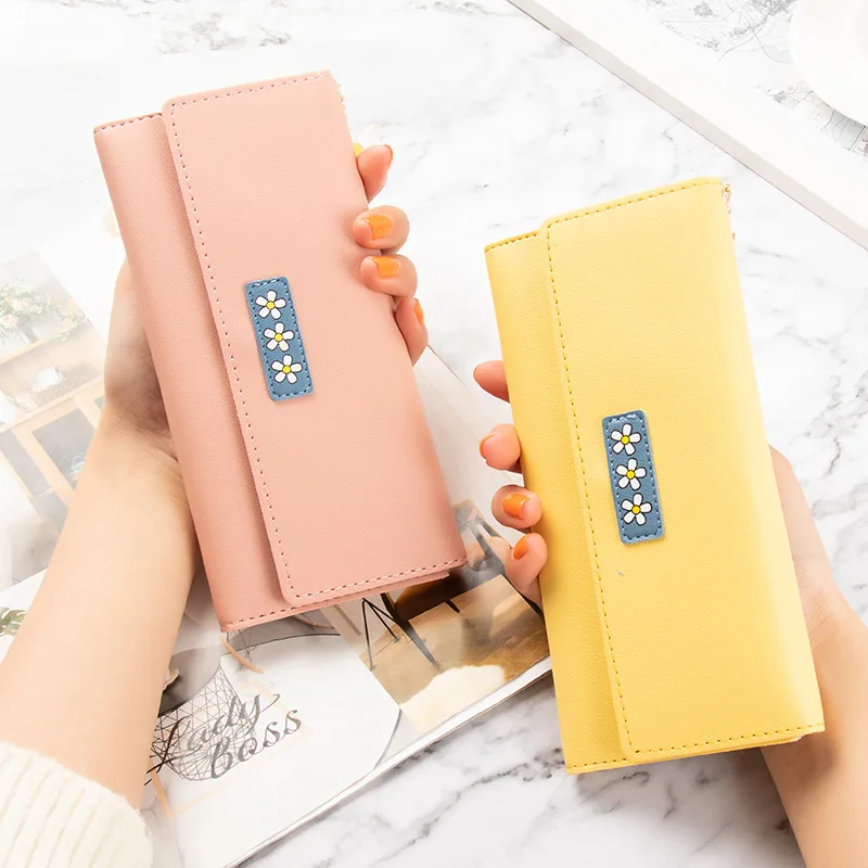 

New PU Leather Women Wallets Luxury Long Hasp Tassel Coin Purses Card Holder Female Brand Solid Colors New Thin Clutch Phone Bag