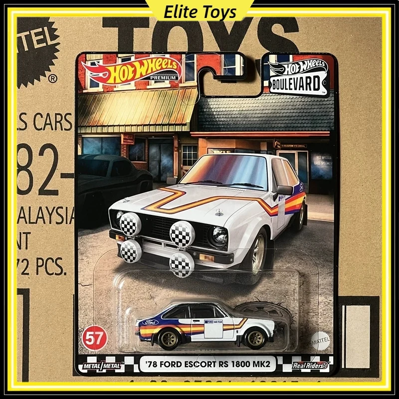 

Коллекционная металлическая модель автомобиля Hot Wheels Premium Boulevard GJT68 '78 FORD ESCORT RS 1800 MK2 1/64 Real Riders для взрослых, хобби