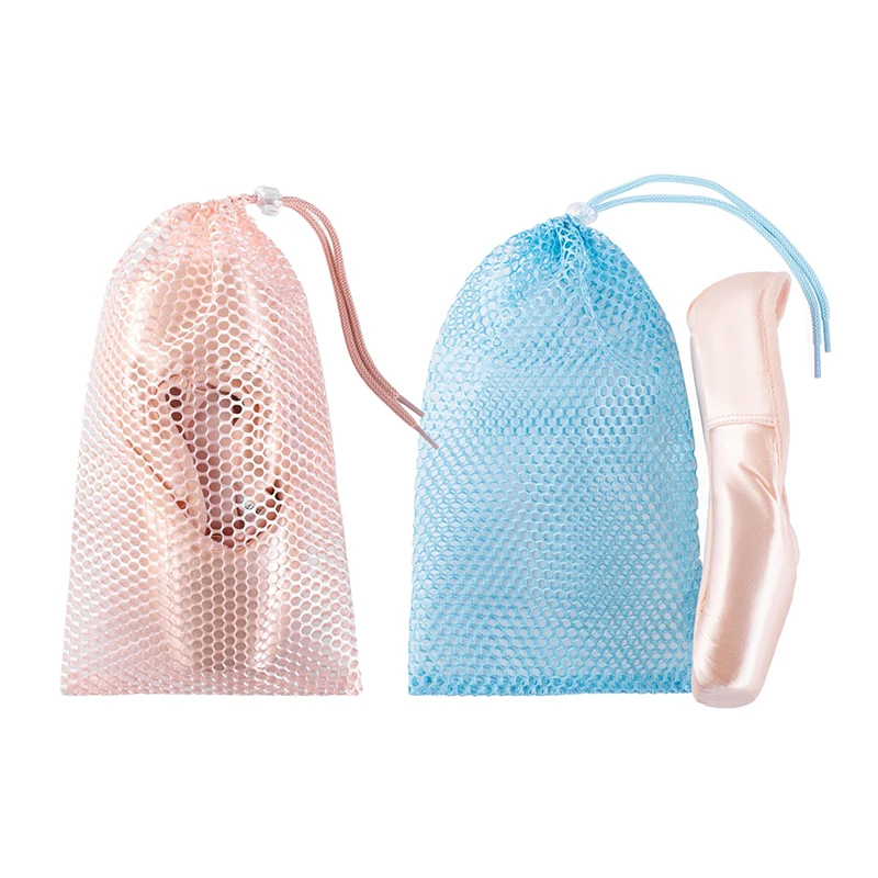 Portable Mesh Drawstring Dance Shoe Storage Pouch Breathable Girls Ballet Shoes Organizer Bag