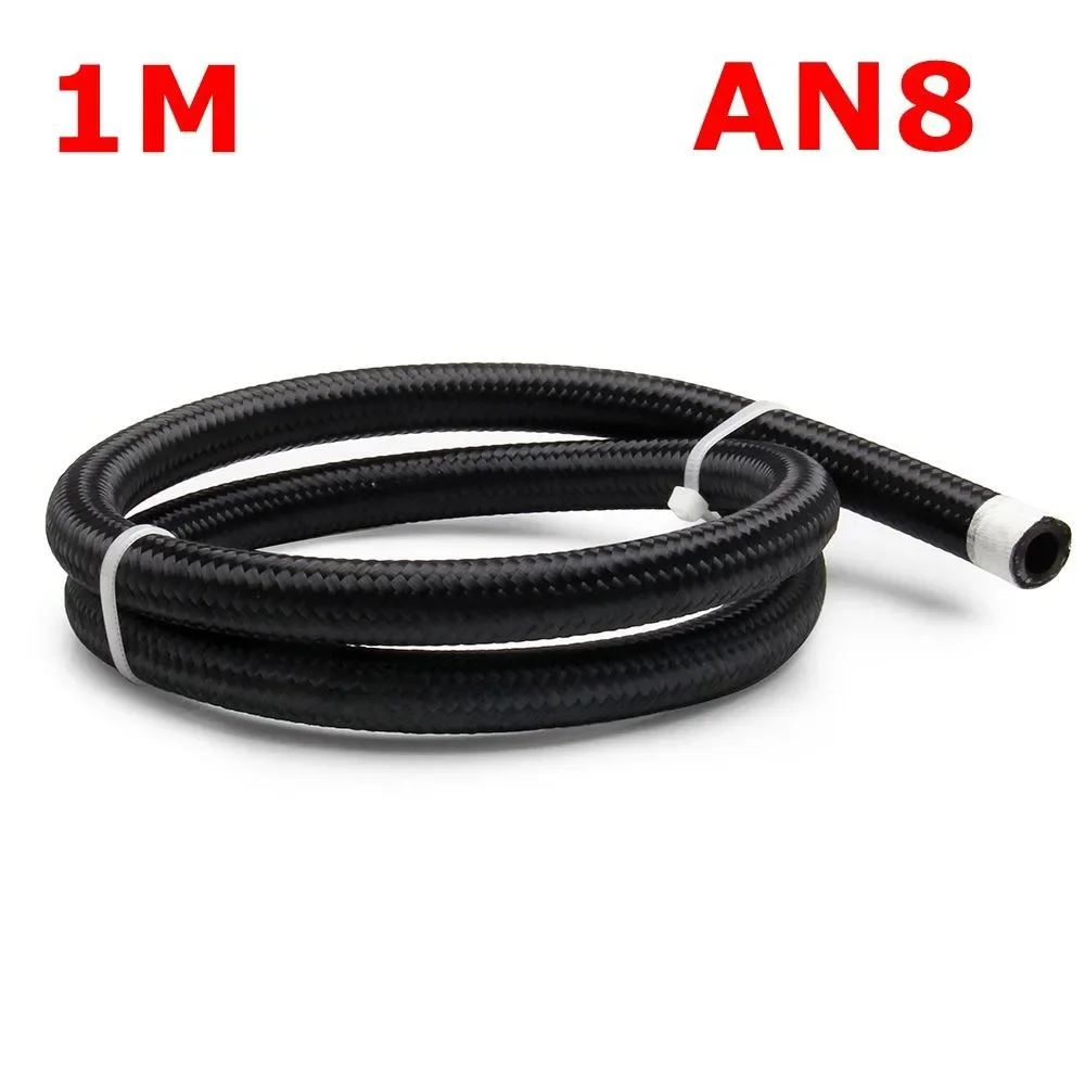 1M 3M 5M Brandstofslang Olie Gasleiding AN4 AN6 AN8 AN10 AN12 Koeler Slang Lijn Buis Nylon Roestvrij Staal Gevlochten CPE Rubber
