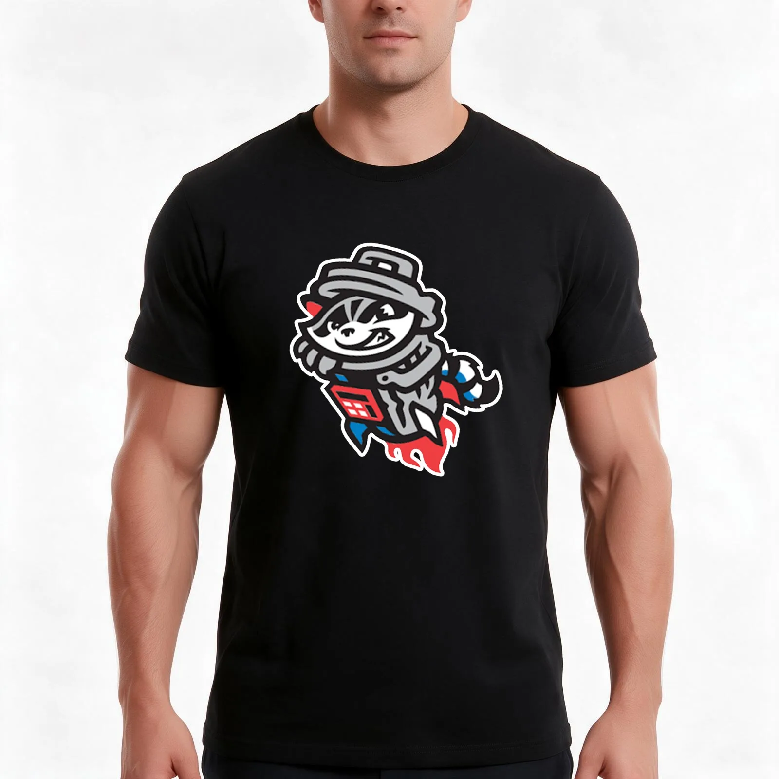 Rocket City Trash Pandas [A]_[White] T-Shirt, Summer Casual Cotton Tee, Oversized Streetwear Tops, Vintage Graphic Print