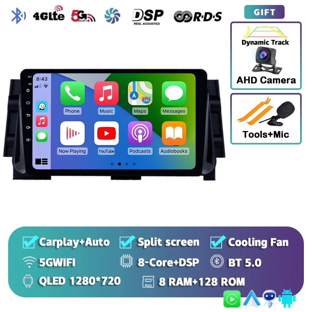 Qualcomm Snapdragon Android 15 Carplay Auto Radio Multimedia Speler Voor Nissan Kicks Micra P15 2016-2020 Dsp Autoradio GPS