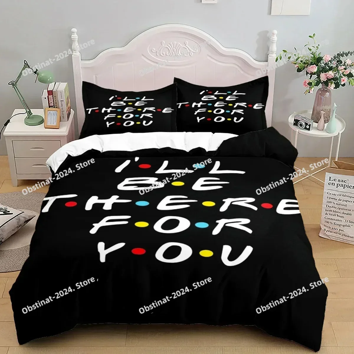 Top Friends TV Show Bedding Set Printed Bed Set With Pillowcase Bed Duvet Cover Soft Single Double Queen Super King Size Bedroom