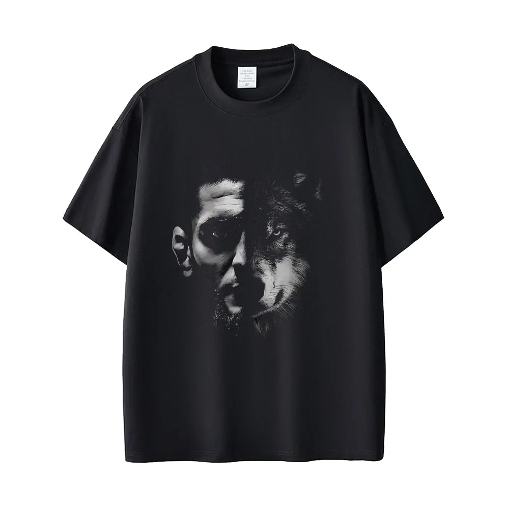 

Khamzat Chimaev Face Graphic T-shirts Men Women Fashion Casual Oversized Short Sleeve T Shirts Men's Hip Hop Vintage Streetwear