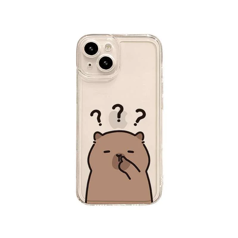 OK ??? Capybara Phone Case For iPhone 16 15 11 12 14 13 Pro Max Mini Safe Cases XSMax XR 7 8 Plus Cute Cartoon Animal Covers