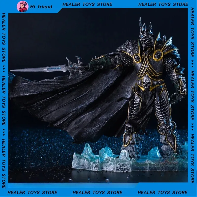 22cm World of Warcraft Figure Lich King Illidan Stormrage Game Peripherals Model Desktop Exhibit Ornaments Gift Toys Collectible