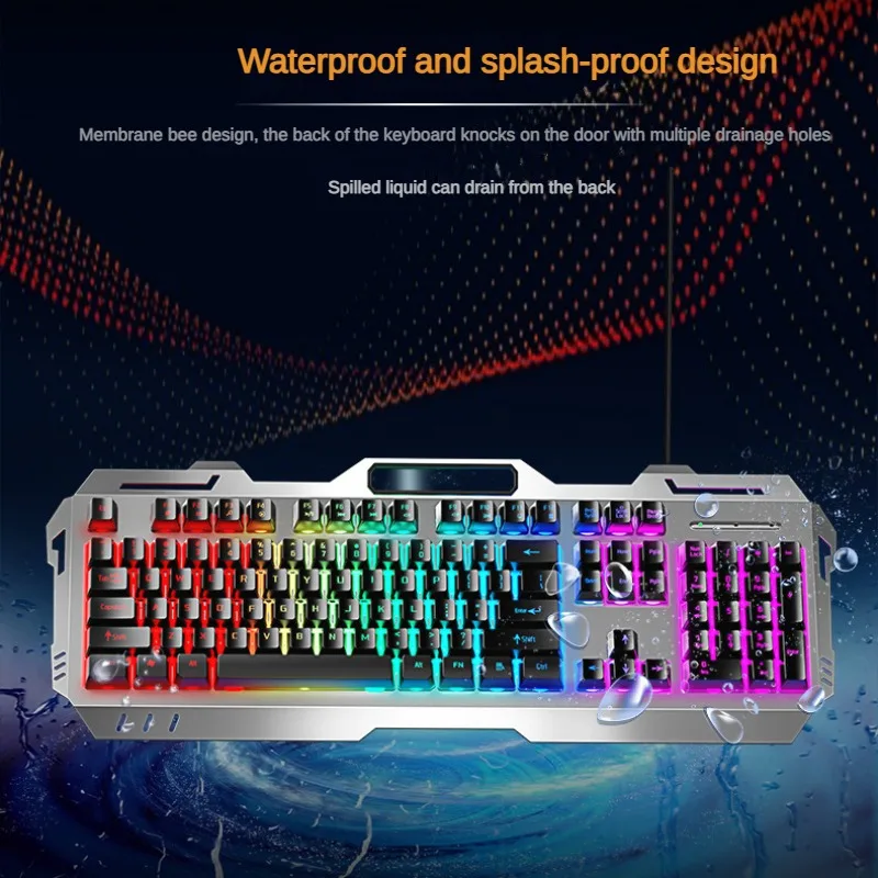 Imagem -05 - Teclado com Fio e Mouse Grupo Sensação Mecânica Acessórios Gamer E-sports Gaming Slot para Cartão de Telefone Móvel Rgb Eweadn-gx80