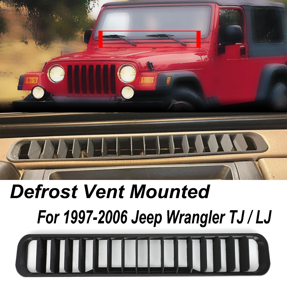 1997-2006 Dla Jeep Wrangler TJ / LJ Odmrażacz Deska rozdzielcza Deska rozdzielcza Wykończenie Wentylacja