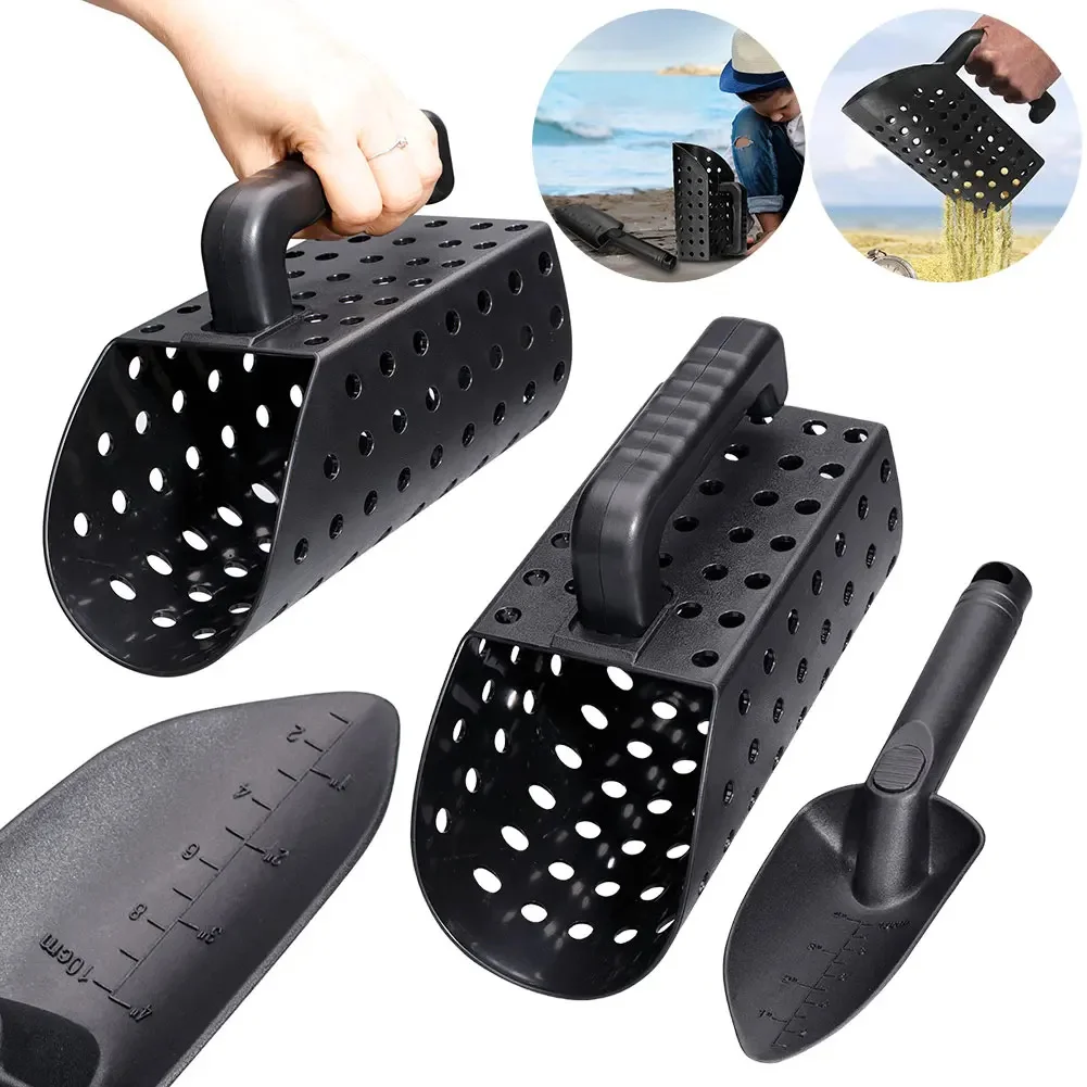 ABS Plastic Beach Shovel Sand Scoop Sand Sifter Metal Detector Sand Scoop Shovel Set for Beach Metal Detecting Accessories