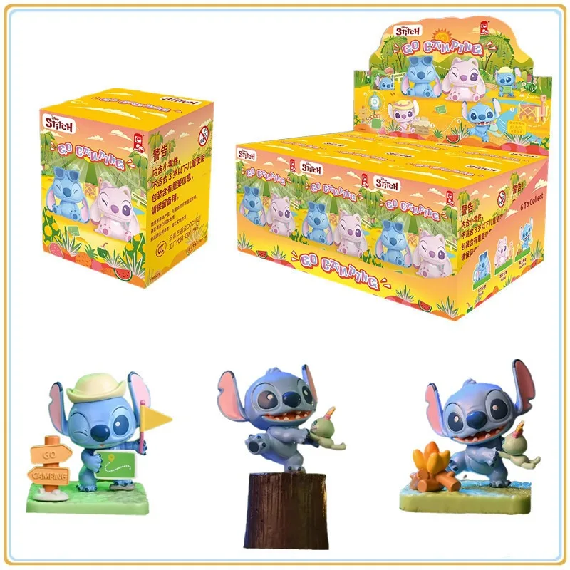 

Original Stitch Go Camping Series Blind Box City Escape Plan Stitch Cute Anime Action Figure Doll Ornaments Customized Girl Gift