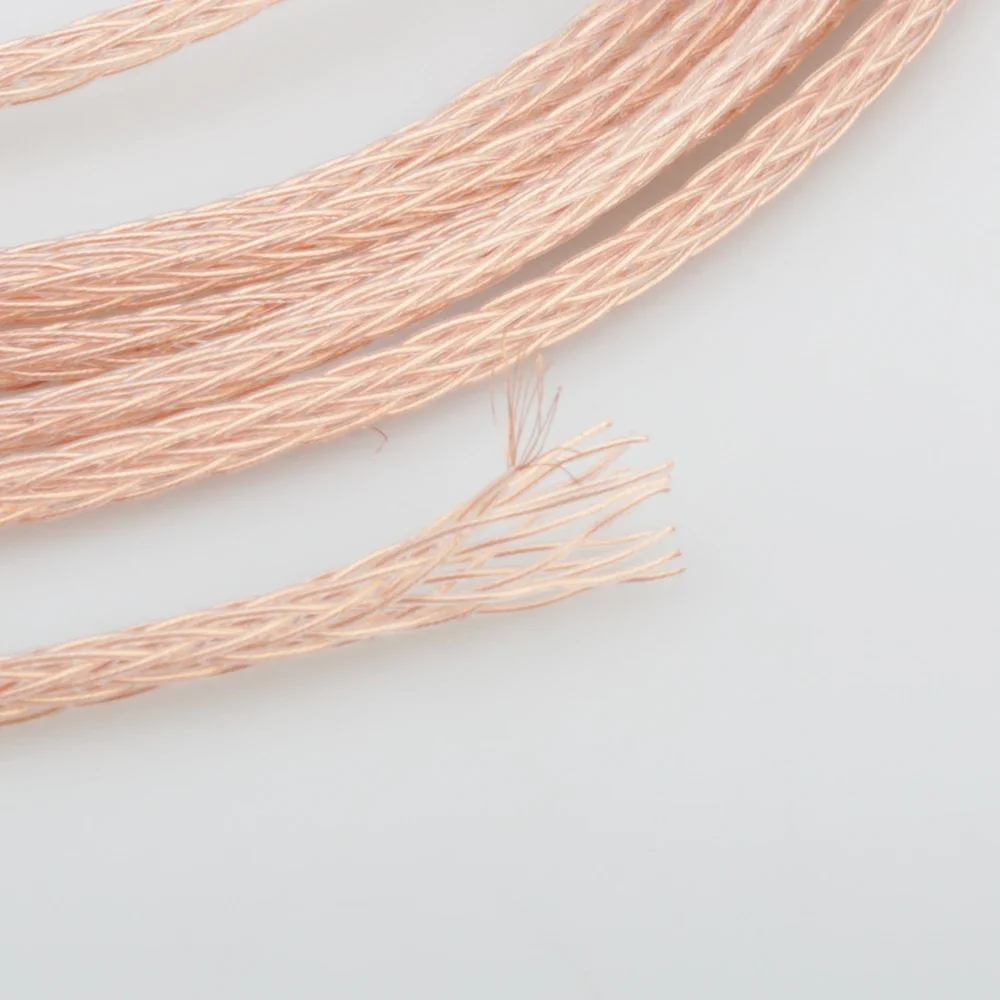 كابل Audiocrast 1607AG 16cores مطلي بالفضة 6N OCC لسلك إصلاح ترقية سماعة الرأس بنفسك