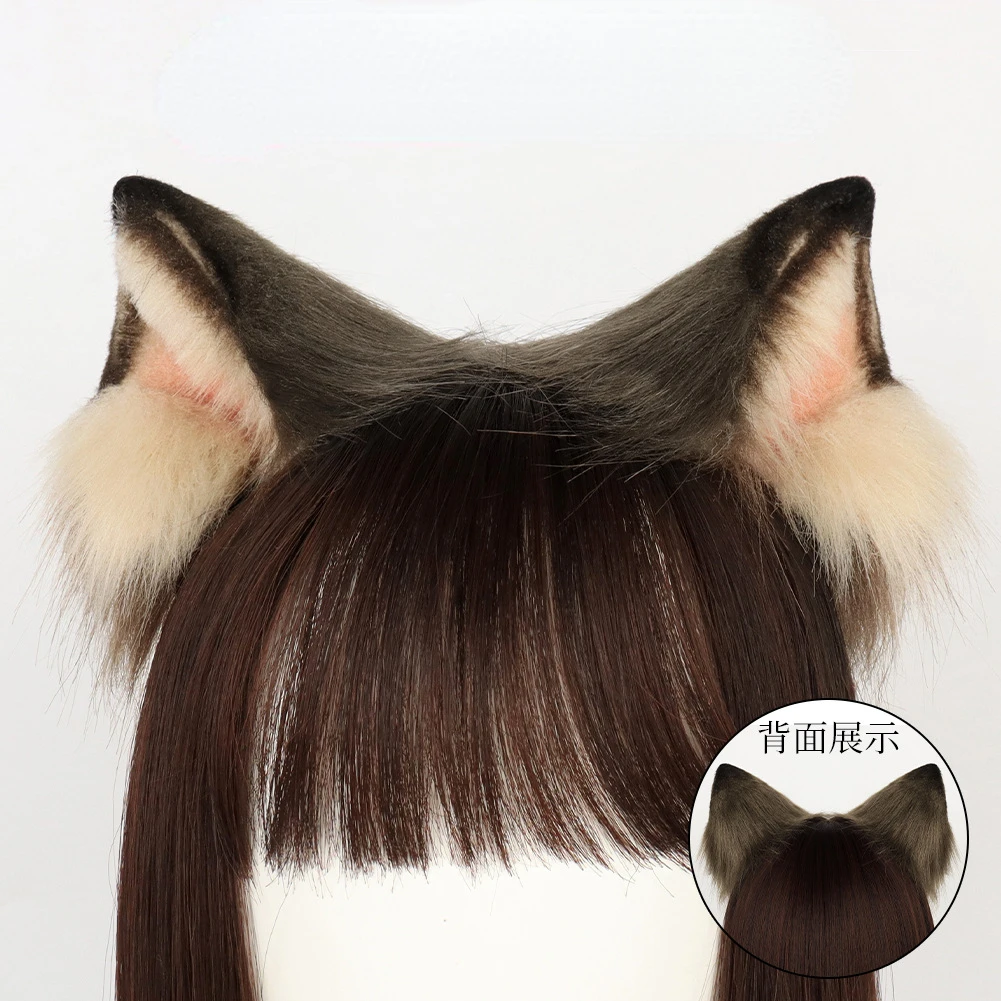 

Simulated Siamese Cat Ear Headband Cosplay Three-dimensional Animal Ears Handmade Cat Ear Headband Lolita Props Hair Accessory