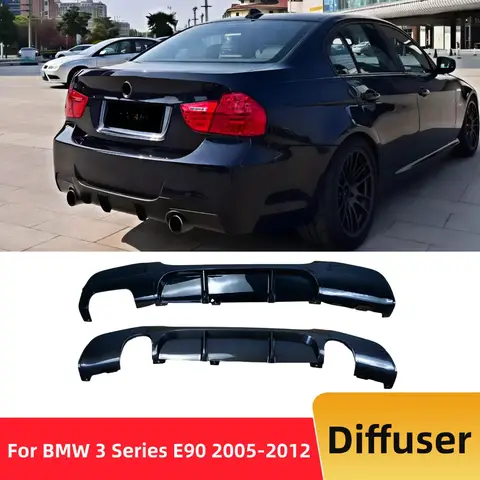 Rear Bumper Diffuser Lip Air Dam For BMW 3 Series E90 E92 E93 M Sport 2005-2012 Decoration Body Kit Tuning Exterior Accessories