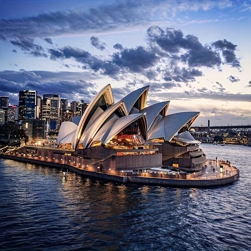 

500/1024PCS Paper Jigsaw Puzzles Sydney Opera House Puzzle Modern Leisure Home Decor Gift