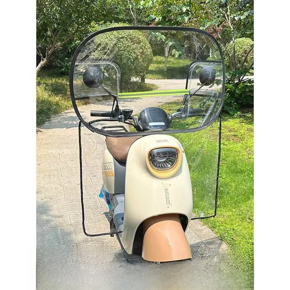 

Transparent Foldable Windshield for Vehicle And Motorcycle Rain And Wind Proof Winter Bike Windshield Cover