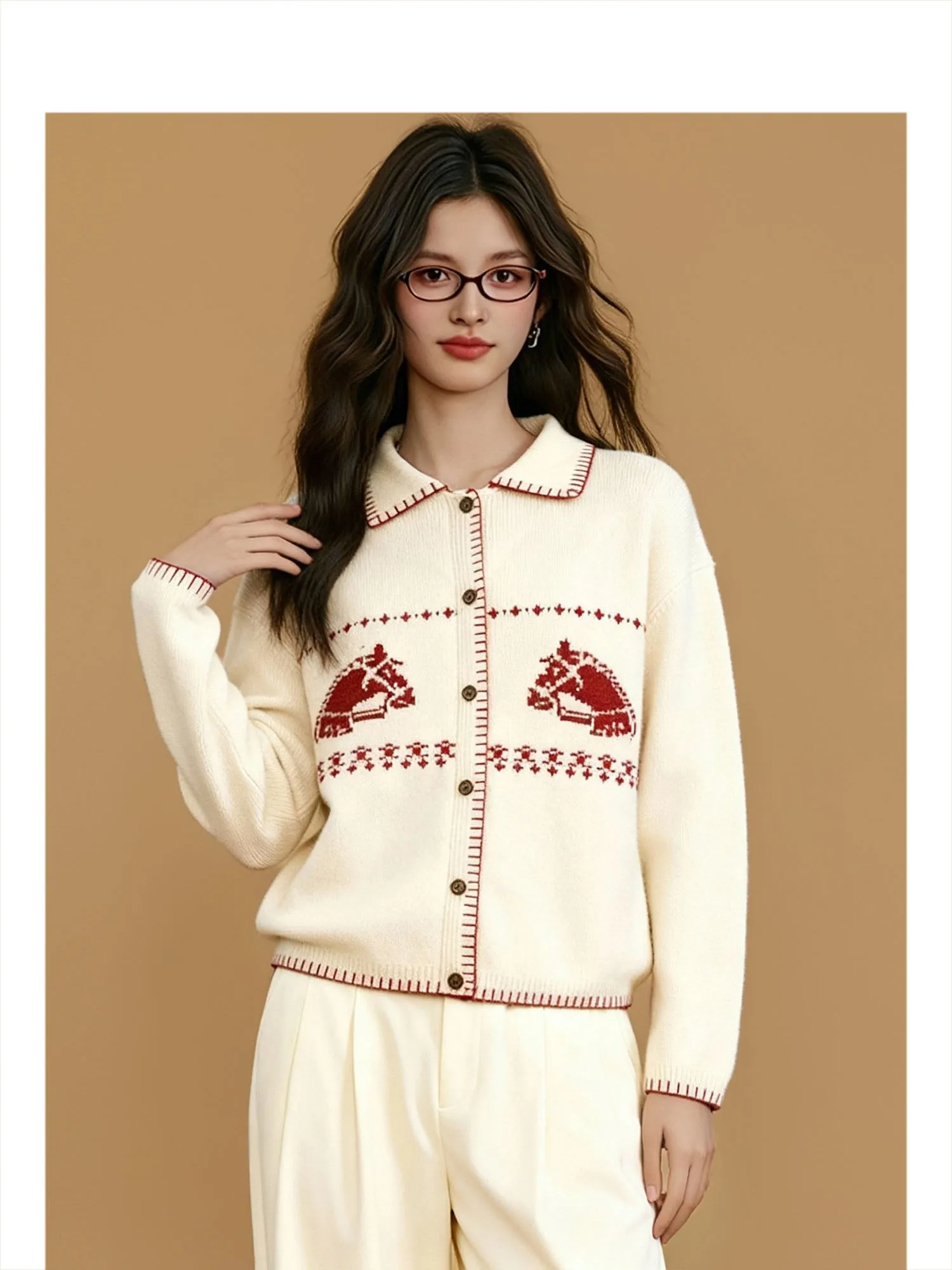 

Вязаный кардиган Forever 2 в стиле ретро, осенне-зимнее пальто с лунным зодиаком, новинка, женский, больших размеров, модный