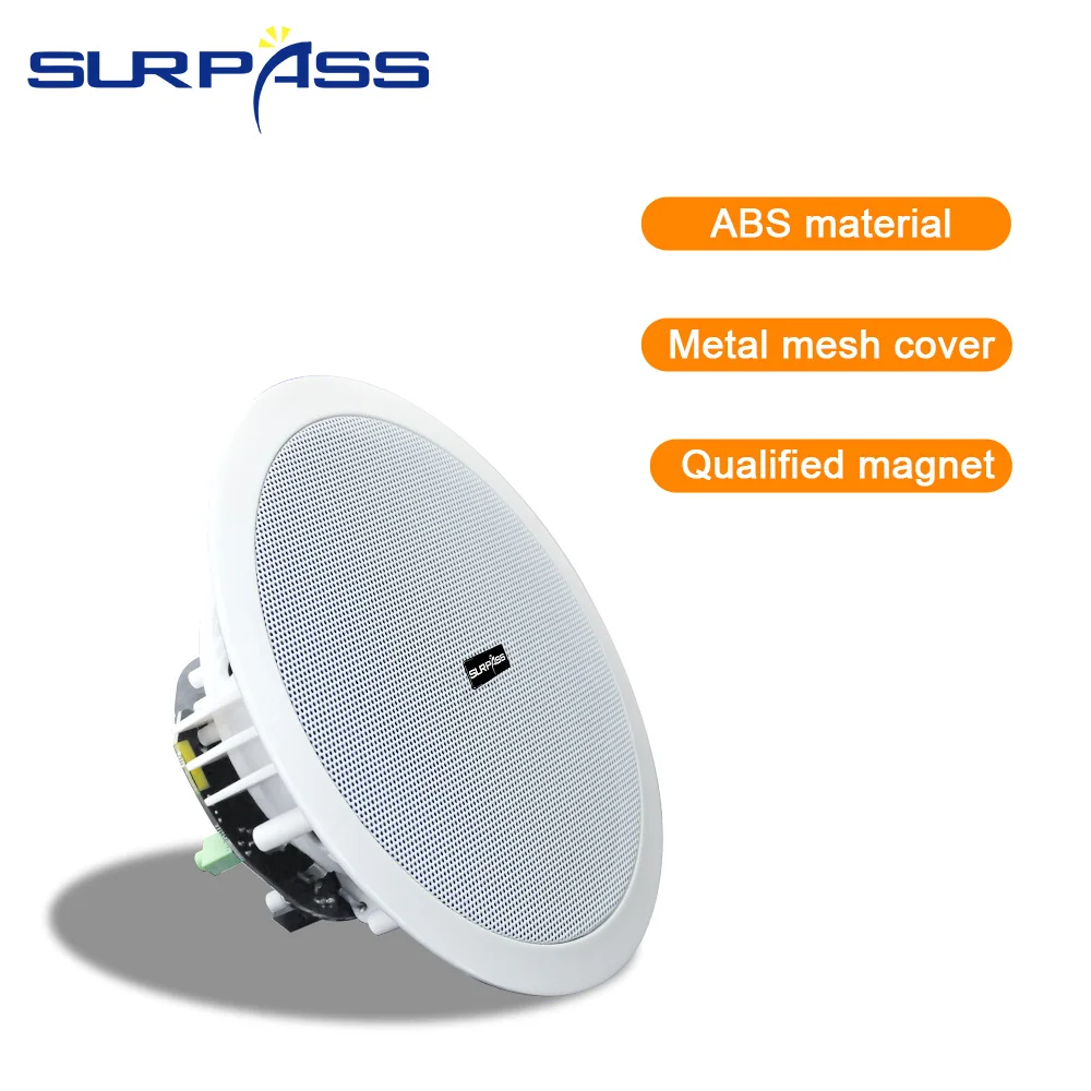 Smart Audio System Bluetooth Wireless WiFi Built TUYA Application Android 8.1 In Ceiling Speakers Full-Range Indoor Loudspeaker