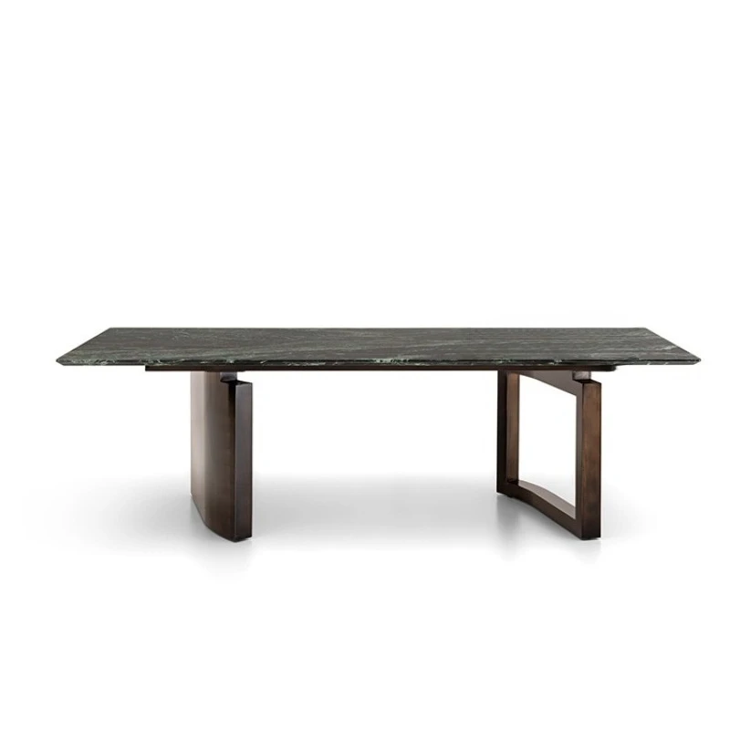 

Light luxury rectangular high-end villa large flat dining table