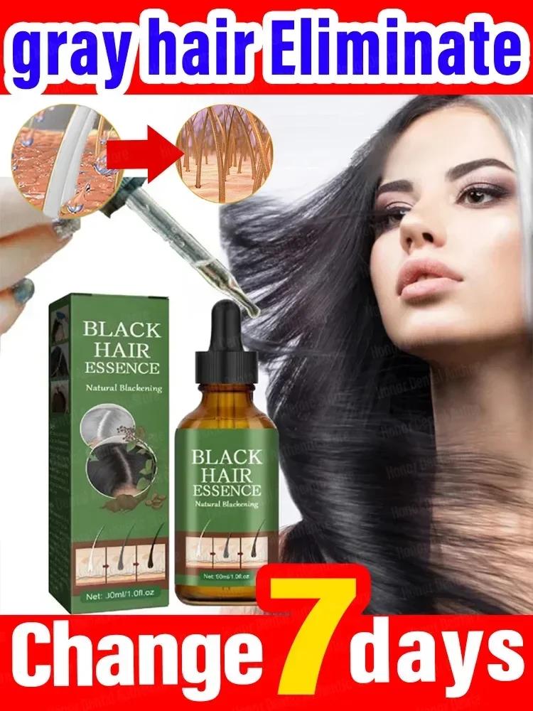 Suero Natural Anti gris para el cabello, reparación de cabello blanco y oscurecimiento, remedio nutritivo para el cuidado del cabello