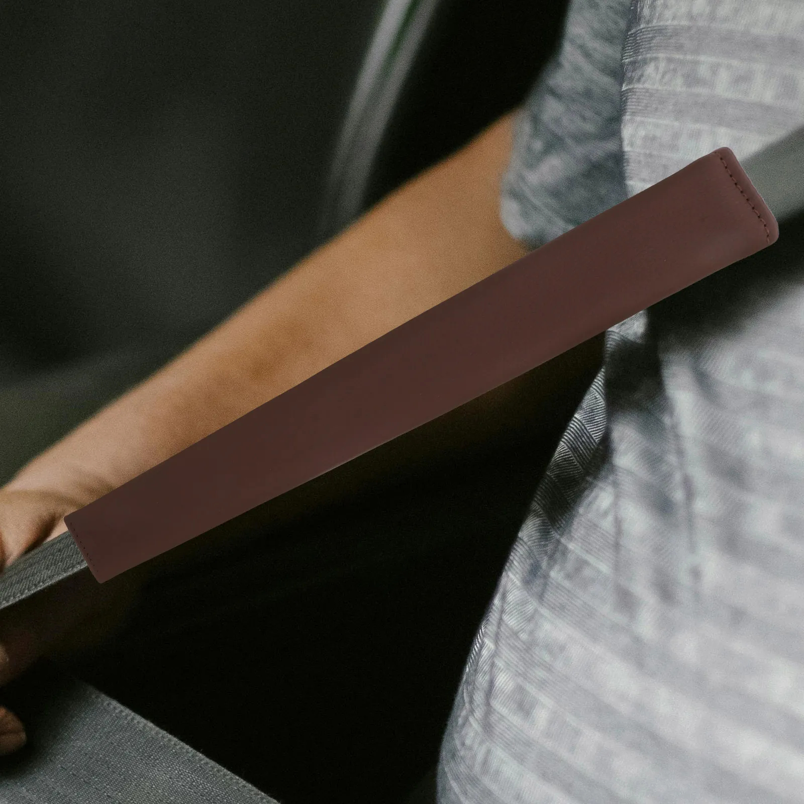 

2pcs Safety Covers For 33Cm Black Pu Shoulder Pads Breathable Protectors For Backpack Laptop Diaper Bag