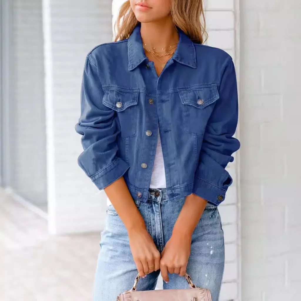 Women's Denim Jacket Long Sleeve Spring New European And American Style Top Outerwear for Ladies