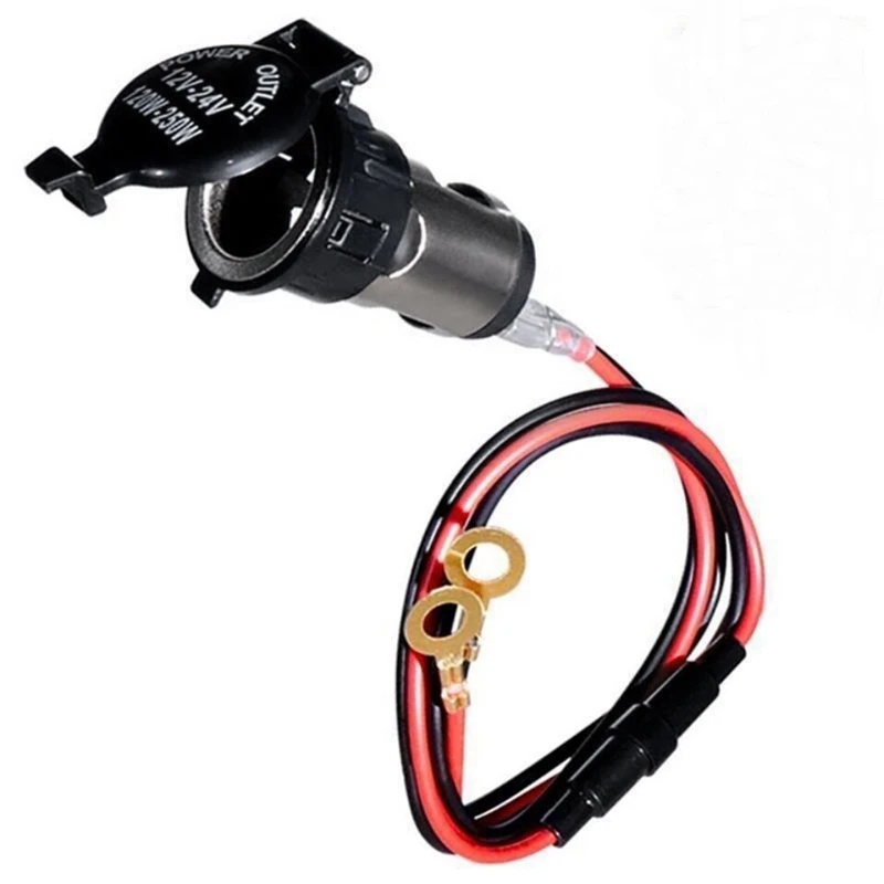 

Розетка прикуривателя, автомобильный прикуриватель постоянного тока 12 В, с крышкой, водонепроницаемый жгут проводов для автомобильного грузовика RV