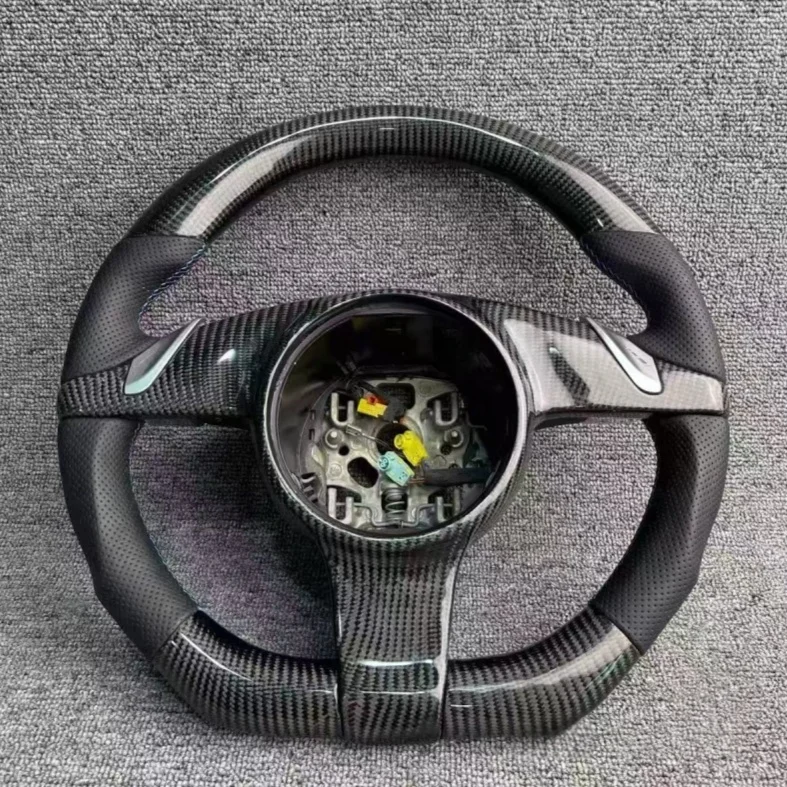 Sports Carbon Fiber Steering Wheel for Porsche 718 911 918 Spyder CARRERA GT Cayenne GT2RS MACAN Panamera TAYCAN Turbo 4S view 4