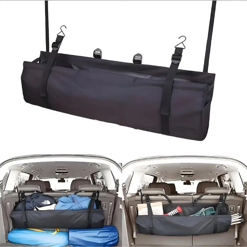 Space Saving Car Trunk Organizer Large Capacity Foldable Backseat Storage Bag for Groceries Outdoor Activities