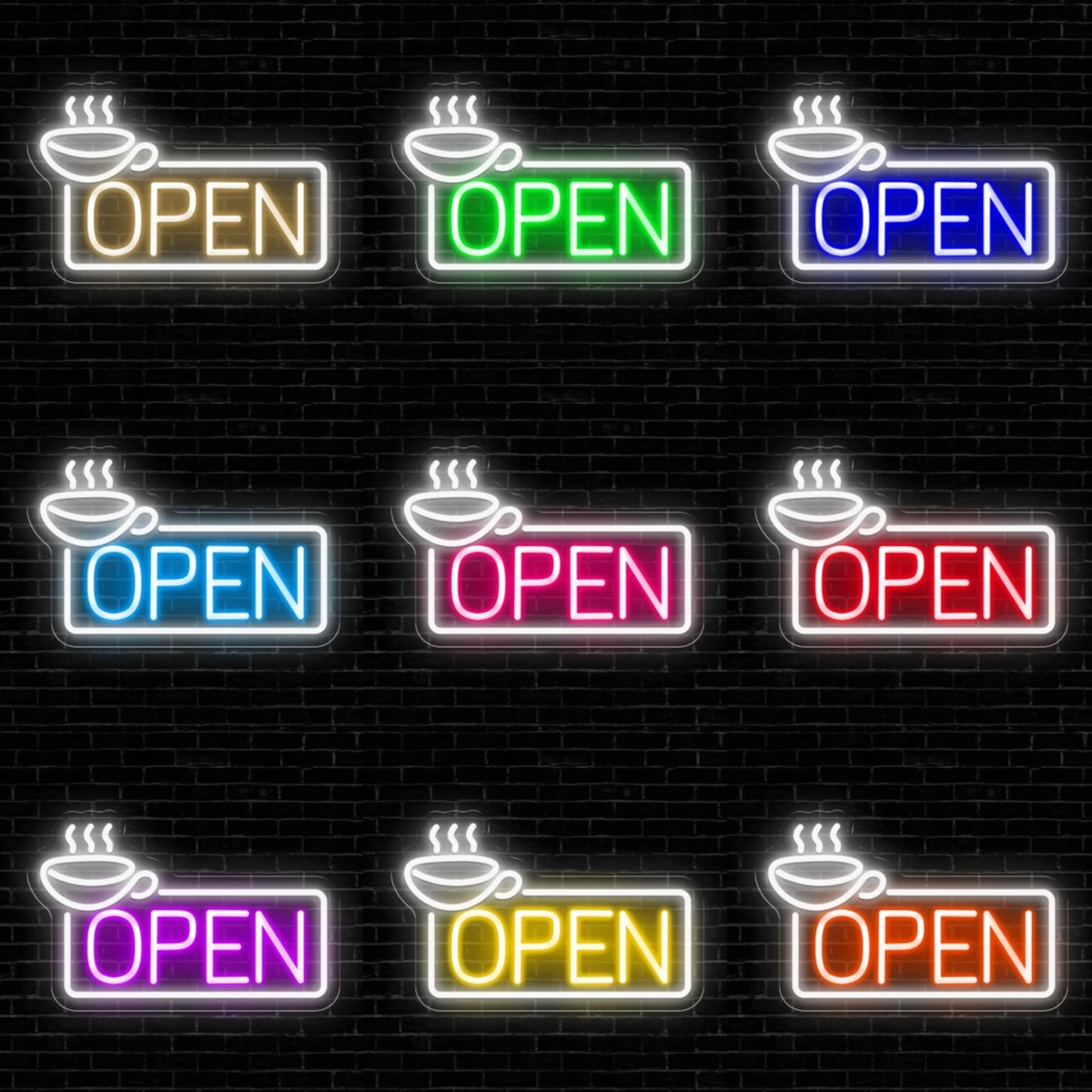 Neon Led Sign Coffee Room Decoration Wall Hanging Led Neon Sign Lights Restaurant Cafe Neon Open Sign Welcome Neon Light Sign