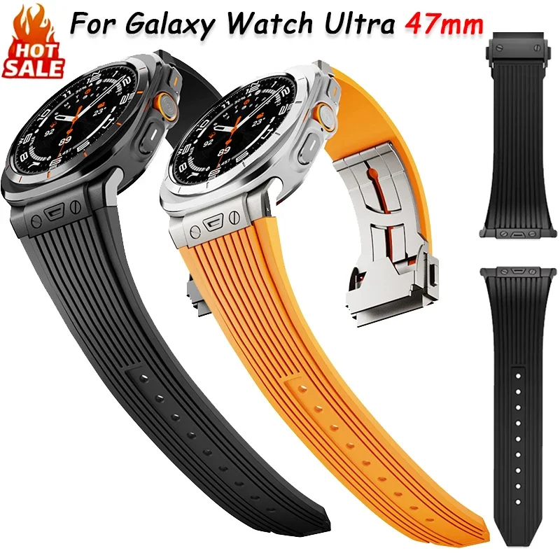 Спортивный силиконовый ремешок для Samsung Galaxy Watch Ultra, сменный браслет, аксессуары для Samsung Galaxy Watch Ultra, ремешок 47 мм